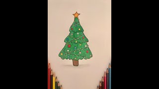 Yeni il ağacı(yolka) | Yolka sekli cekmek | Christmas tree | YENİ İLƏ AİD RƏSMLƏR / YENİ İL 2021