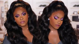 Purple Holiday Glitter Glam x Megalook Hair