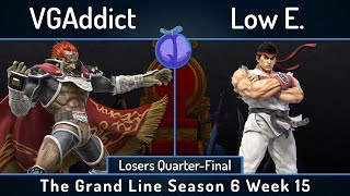 GL S6W15 | VGAddict (Ganondorf) vs Low Expectations (Ryu) | Losers Quarters | SSBU Smash Ultimate