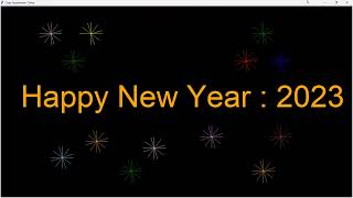 Happy New Year in Python code with output (2023).....