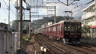 阪急6000系6011F　川西能勢口～雲雀丘花屋敷　銭屋踏切