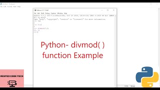 Python- divmod( ) function Example