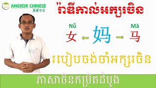 រៀនចិនដំបូង, រ៉ាឌីកាល់អក្សរចិន​，របៀបសរសេរអក្សរចិន, chinese radical,   chinese class