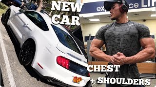 MY NEW CAR | DESTROYING CHEST/SHOULDERS DETAILED WORKOUT