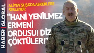 Aliyev'den Karabağ Zaferi Yıldönümünde Tarihi Konuşma! "Hani Yenilmez Ermeni Ordusu? Diz Çöktüler!"