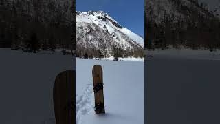 【バックカントリー】 五色沼からの日光白根山（3/21 火曜日） / Mt. Nikko-Shirane viewing from Goshikinuma #shorts