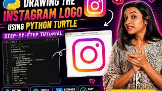 Drawing The Instagram Logo using Python Turtle || Step-by-step Tutorial #python #turtle #design