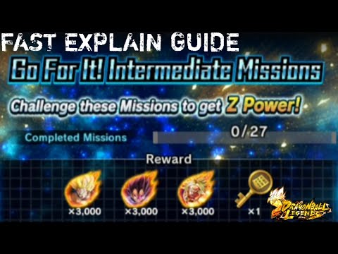 COMPLETE INTERMEDIATE MISSION For MORE! LEGENDS MISSION KEY Fast Explain Guide  Dragon Ball Legends
