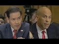 ‘Not mincing words’: Marco Rubio's heated exchange with Cory Booker over Iran deal