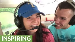 Airplane ride turns into heartwarming surprise proposal