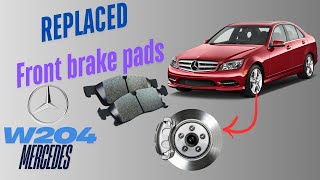 Changing front brake pads on Mercedes C-class w204 ,Austausch der vorderen Bremsbeläge bremseklosser