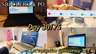 Day 30 : SBI CLERK \u0026 PO STUDY VLOG || Banking Aspirant 🌸|| #vlog #youtube