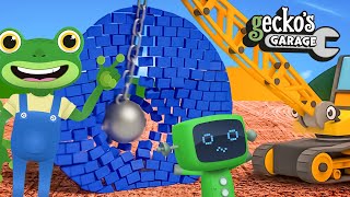 Learning Shapes With A Wrecking Ball Crane | Gecko's Garage | Trucks For Children | Cartoon For Kids