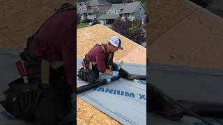 Here’s what goes underneath the shingles during a re-roof! 🏠 #roofing #underlayment #contractor