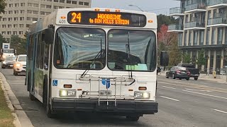 YRT 401 Retired on a RARE ROUTE 24 Woodbine to Don Mills Station