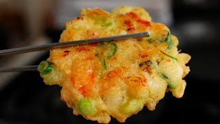 Seafood Pancakes (Haemul-jeon: 해물전)
