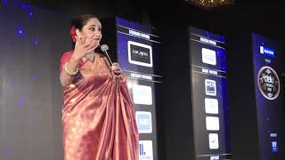 Emcee Anchor and Celebrity Host Gitikka Ganju Dhar Hosts the Hotelier India Awards 2019.