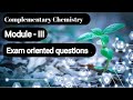 | Ku BSc Botany - Complementary chemistry S1 Exam oriented - frequently asked questions  | M3 |