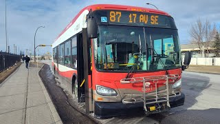 Calgary Transit Route 87 (full bus ride) - 17 Avenue SE (Marlborough Station to Applewood Park)