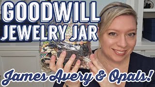 JAMES AVERY, 925 Silver & OPALS in this REAL Goodwill Jewelry Jar Unboxing! #jewelryjar