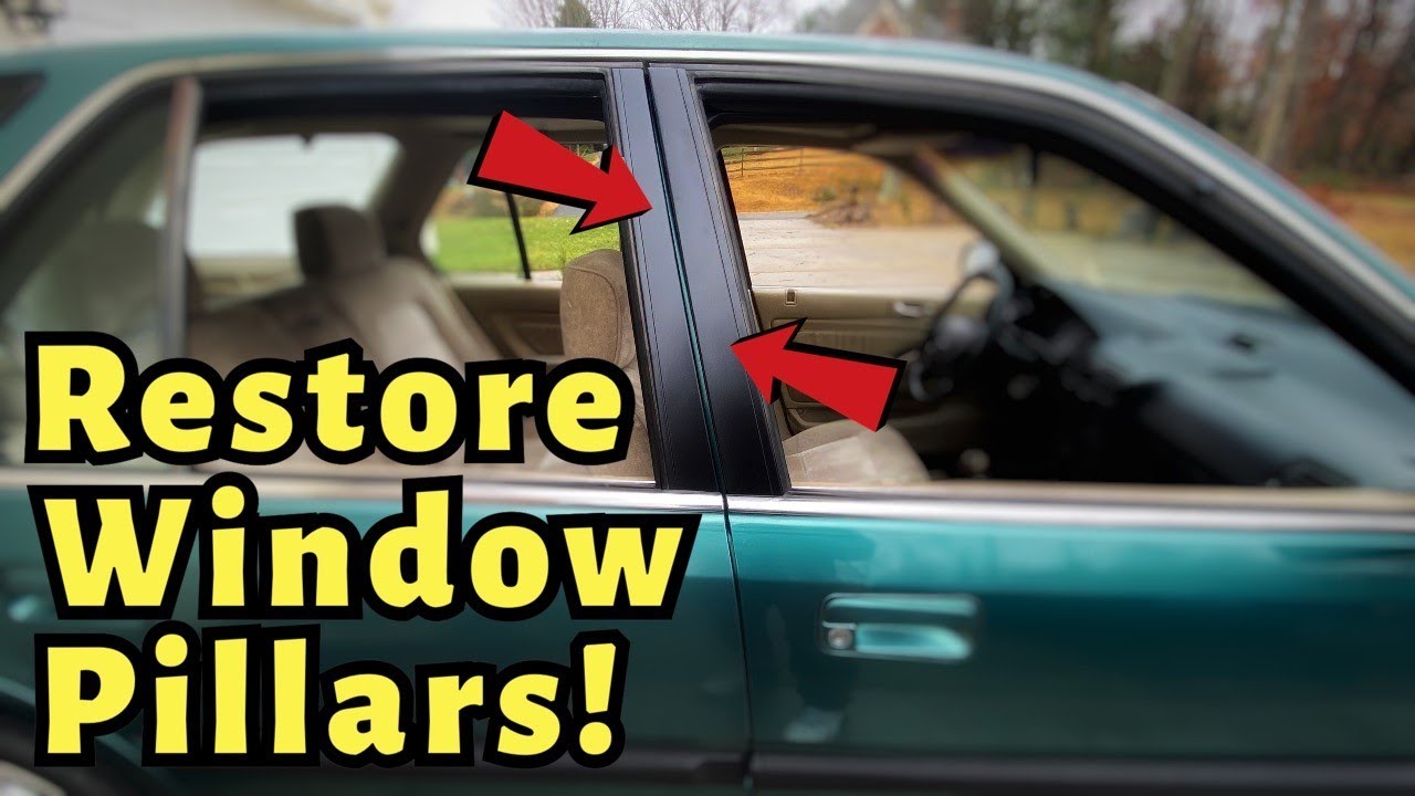 How To Restore Sun Faded Door Pillars (Works On Most Cars) - YouTube