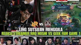 Reaction para streamer melihat permainan RRQ Hoshi vs GEEK FAM | GAME 1