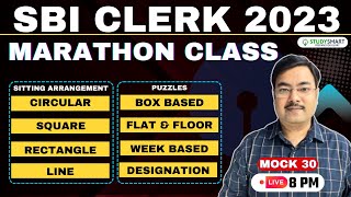 Marathon Class 8 Puzzles & Sitting Arrangement | Reasoning |  Study Smart | SBI CLERK 2023 Prelims