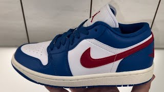 Air Jordan 1 Low Sport Blue Gym Red Womens Shoes