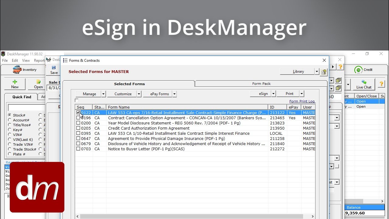 How Esign Works In Deskmanager Youtube