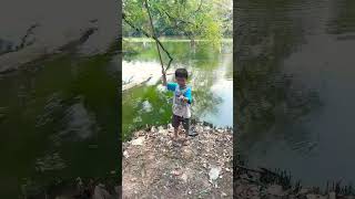 Bocil salah target pas straike malah ikan aneh #videoshorts #mancing #berandayoutube #fishing