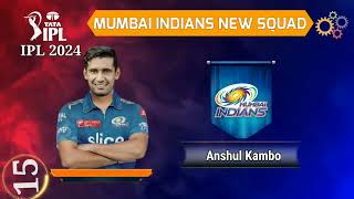 IPL 2024 | Mumbai Indians 2024 Squad |MI Team 2024 Players List | MI Player List2024