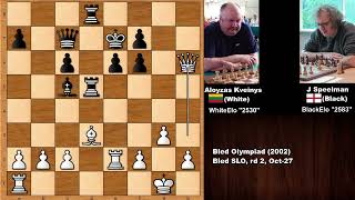 Aloyzas Kveinys vs Jonathan Speelman - Bled Olympiad (2002)