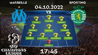 MARSEILLE vs SPORTING Lineups, Match Prediction | UEFA CHAMPIONS LEAGUE Table