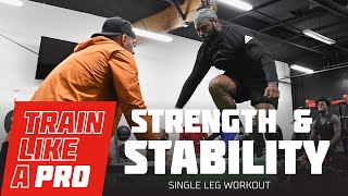 Single-leg strength \u0026 stability sports workout at Athletic Gaines | Train Like a Pro | MaxPreps