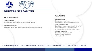 🎙 European World Physiotherapy Congress: l'esperienza italiana oltre i confini.