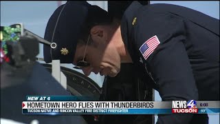 Tucson native named Hometown Hero, flies with Thunderbirds