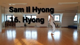 16. Hyong Taekwondo Sam Il Hyong Langsam Rückenansicht/ instructional video