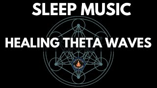 BLACK SCREEN SLEEP MUSIC ☯ All 9 solfeggio frequencies ☯ Healing Theta Waves