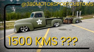 1500 kms for the '51 Urban Overlander Air Ride Trailer??