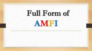 Full Form of AMFI || Did You Know?