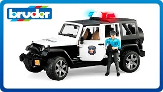 Bruder Toys Jeep Wrangler Unlimited Rubicon Police Vehicle with Policeman and accessories 02526