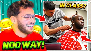 Adin Ross Reacts to JiDion getting a Haircut During College Lecture!