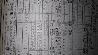 急行　かもしか1号　時刻表追跡　1987年4月