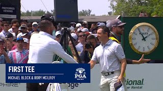Crowd Go Wild for Michael Block & Rory McIlroy's First Tee Shots | 2023 PGA Championship