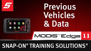 Previous Vehicles \u0026 Saved Data: MODIS Edge™ (Pt. 11/13) | Snap-on Training Solutions®