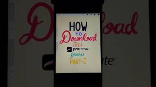 How To Download FREE Procreate Brushes | Part - 1 | #Shorts