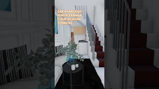 HAMPIR MUSTAHIL!!! Rumah mungil punya 3 kamar tidur #shorts #casa #smallhouseplans