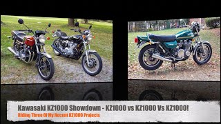 Kawasaki KZ1000 Showdown - KZ1000 LTD vs KZ1000 CSR vs KZ1000 ST!