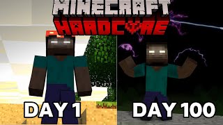 Surviving 100 Days With Herobrine In Minecraft Hardcore