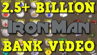 OSRS Maxed IRONMAN Bank Video 2.5B+